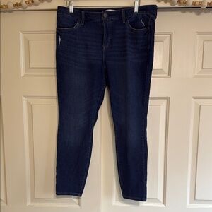 LC Lauren Conrad Blue Skinny Jeans with Sleek Finish